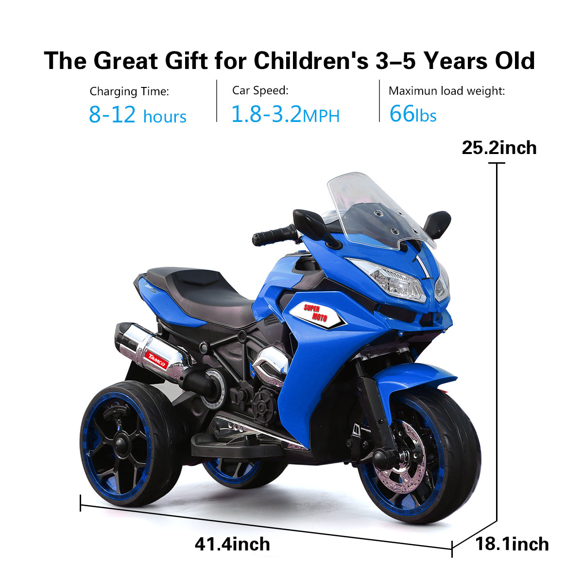 SpeedStar 12V Ride-On Motorcycle